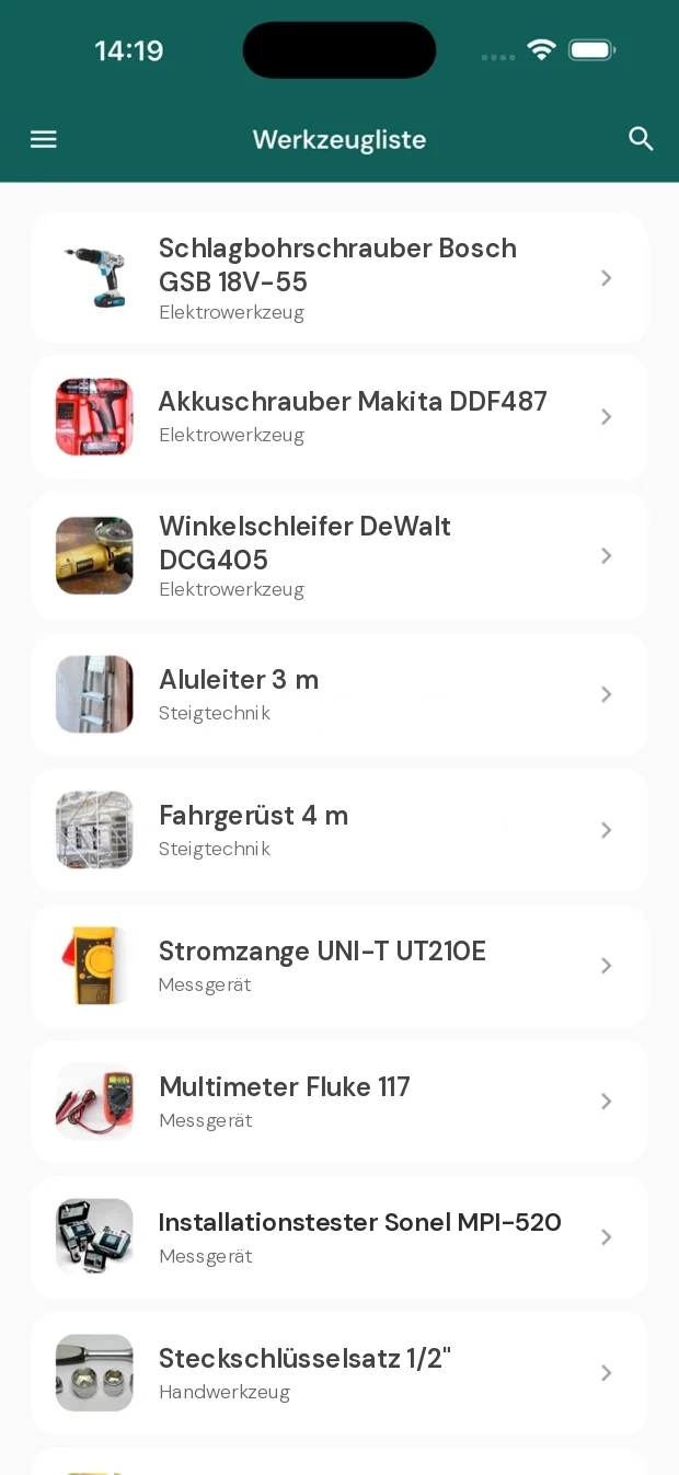 WTMS App: Geräte und Material (1 von 4)