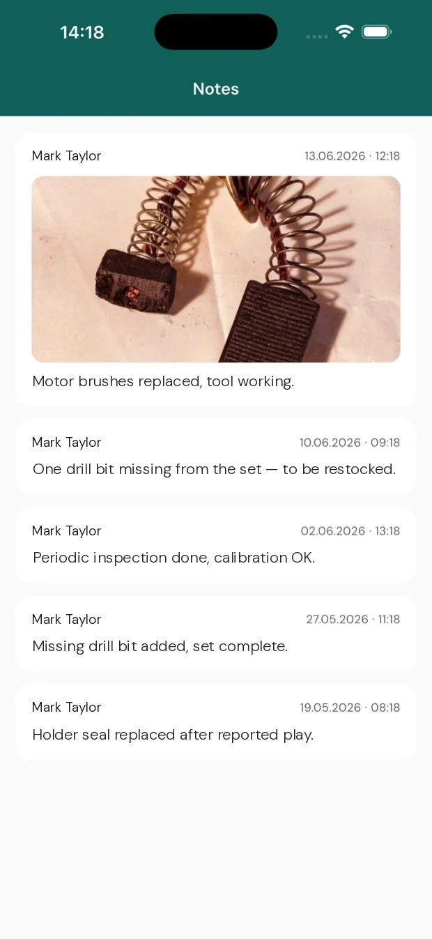 WTMS app screen: Jobs with photos (3 of 3)